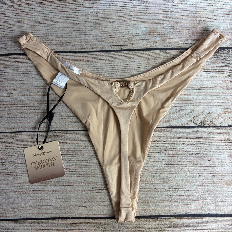 NEW Honey Birdette Thong ~ Size L Women's ~Everyday Smooth Toasted ...