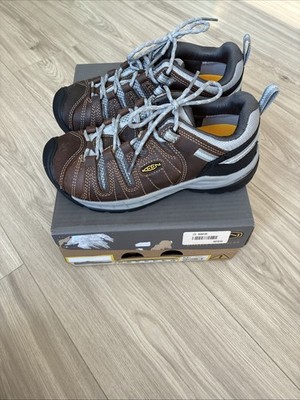 KEEN Women s Size 6.5 Flint II Sneaker Steel Toe 1023232M Cascade Brown