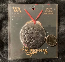 2019 Annual Christmas Ornament Wendell August Forge A VISIT FROM ST NICHOLAS new
