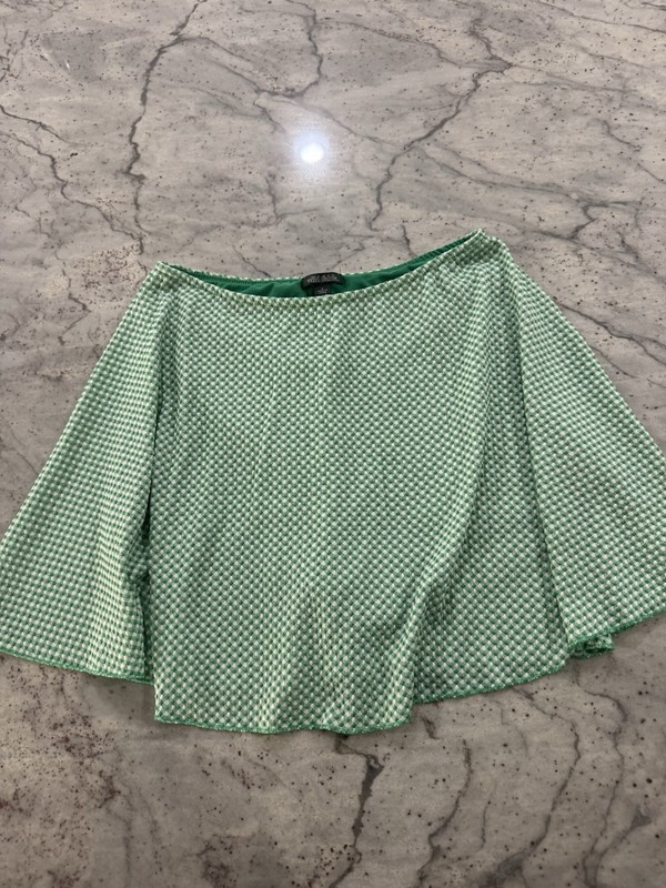 Wild Fable Women's Mini Skirt Skort Shorts Green White Gingham Check S Small