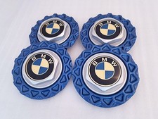 4x BMW E30 Nabendeckel Felgendeckel blau 14" Kreuzspeiche