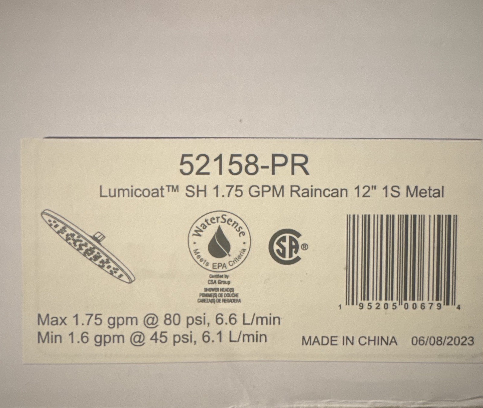 1.75 Gpm Lumicoat Metal
