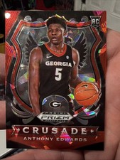 2020-21 Panini Prizm  - Crusade Anthony Edwards #81 Red Ice Prizm (RC)