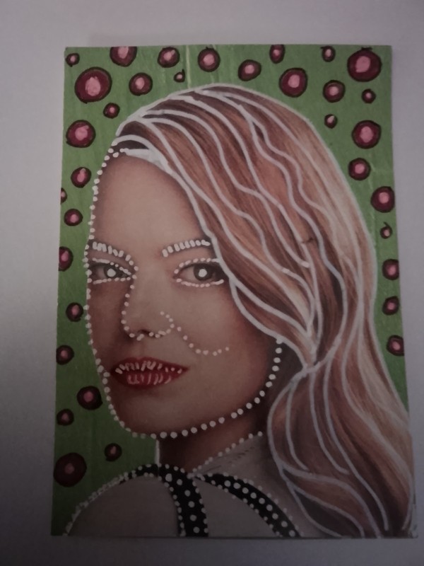 ACEO-2026-06-53 Faces Art Card - ORIGINAL ART, SHIPPING FREE