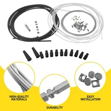 Universal DIY 5 Metre Throttle Cable Kit Motorcycle Nipple Ferrule Pit Dirt Bike