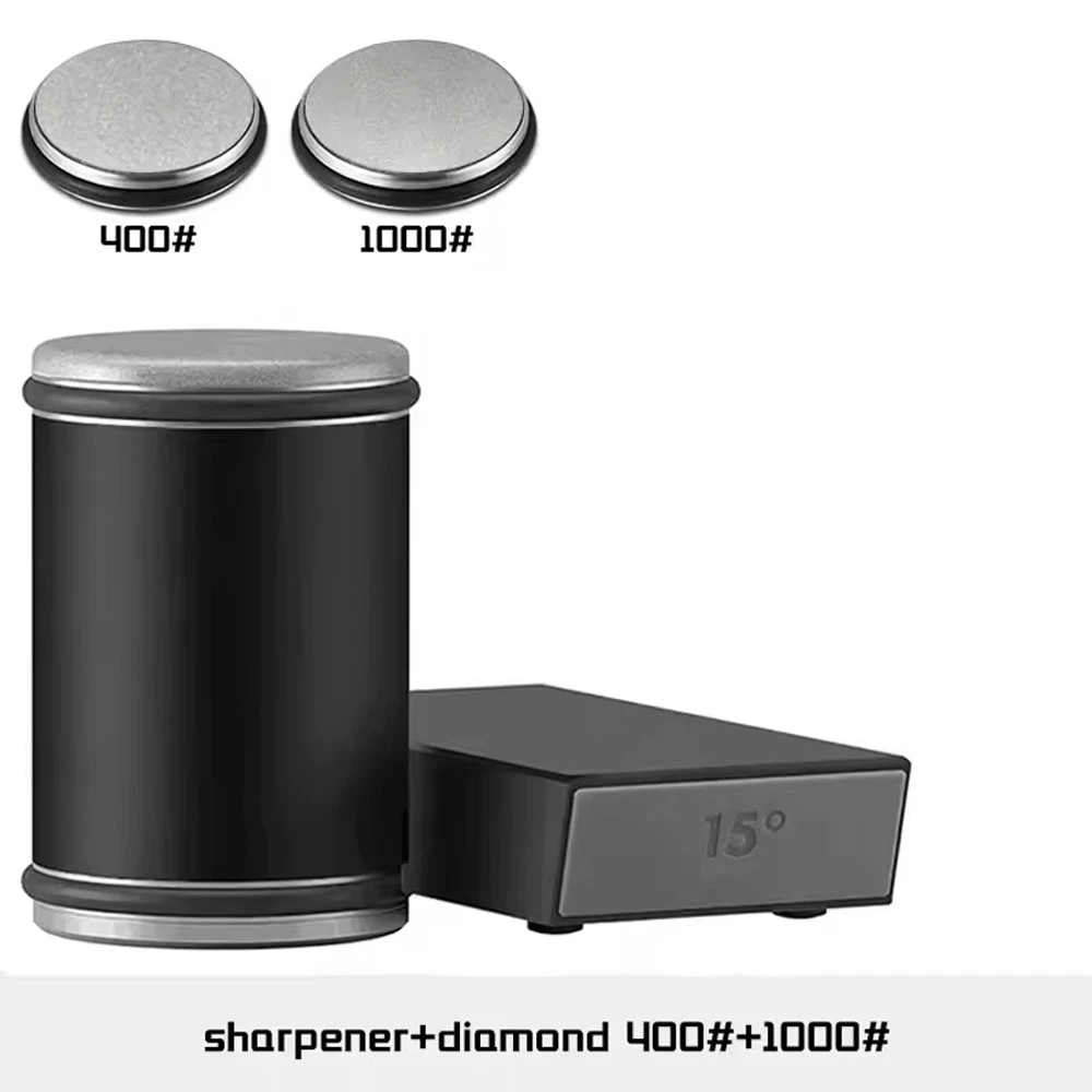 Tumbler Diamond Sharpener Set for Knives with 15° and 20° Angle Rolling Sharpening