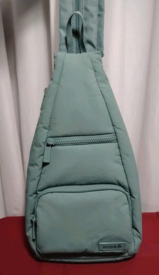 REEBOK MAEVE CONVERTIBLE crossbody Backpack Sling Bag Trellis GREEN