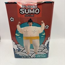 NEW Adult Sumo Wrestler Costume Inflatable Blow Up Suit OPEN BOX ONE SIZE THREAD