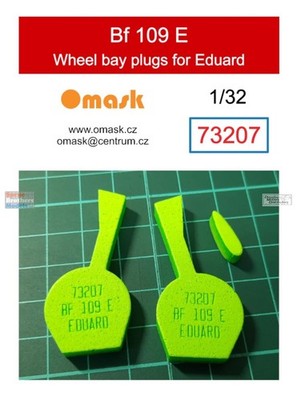 OMK73207 1:32 Omask Wheel Bay Plugs - Bf109E (EDU kit)