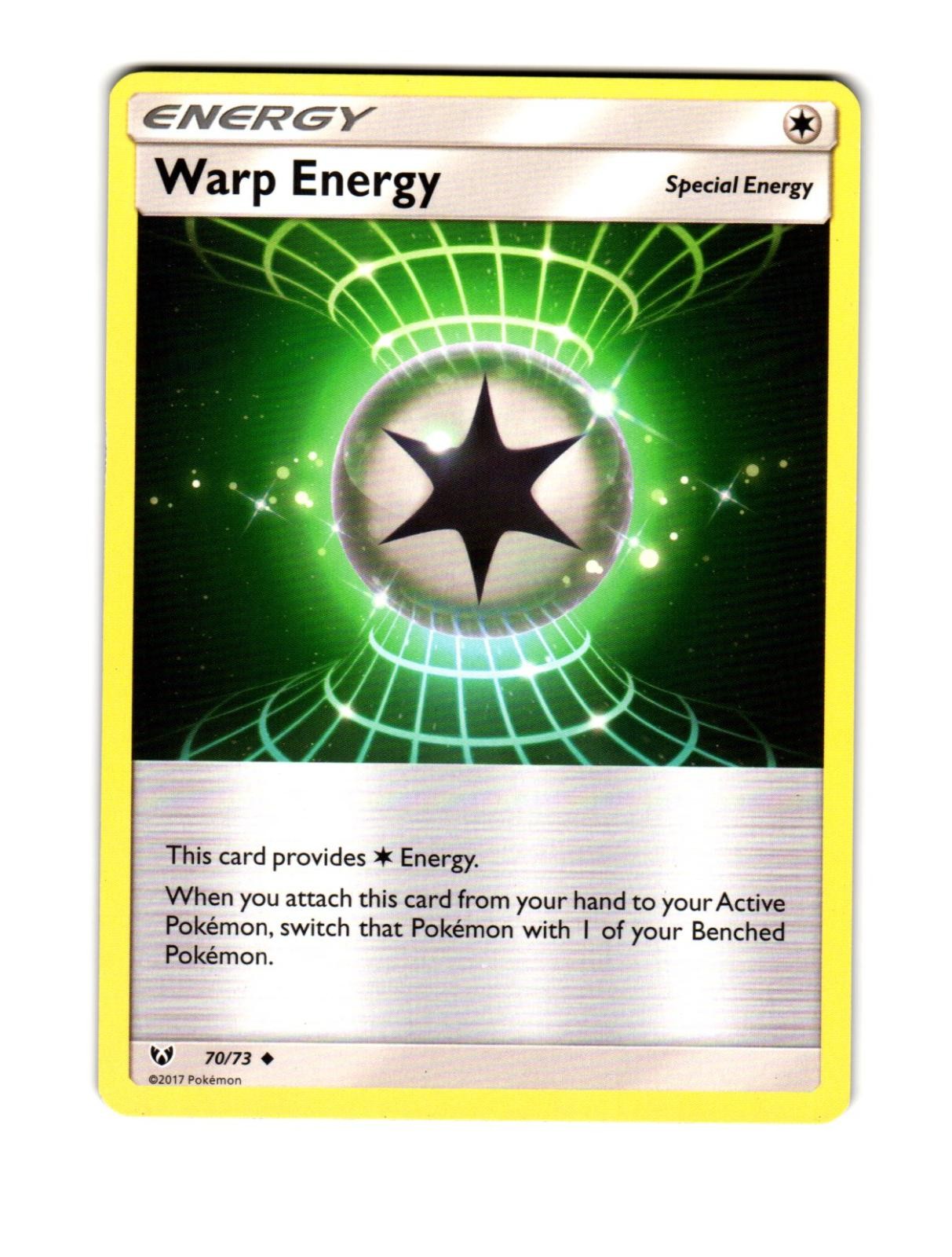 WARP ENERGY 70/73 UNCOMMON SHINING LEGENDS POKEMON MODERATELY PLAYED