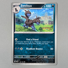 Pokemon TCG Card - Zweilous 139/193 Uncommon | Paldea Evolved (2023) PAL | NM