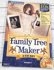 Broderbund Family Tree Maker 2-CD Set Version 4 Windows 95/98 New, sealed