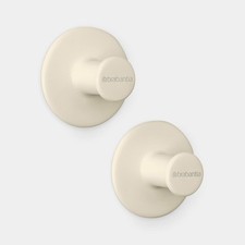 Brabantia Towel Hook Holder Easy Install Set of 2 Dark Grey White Soft Beige