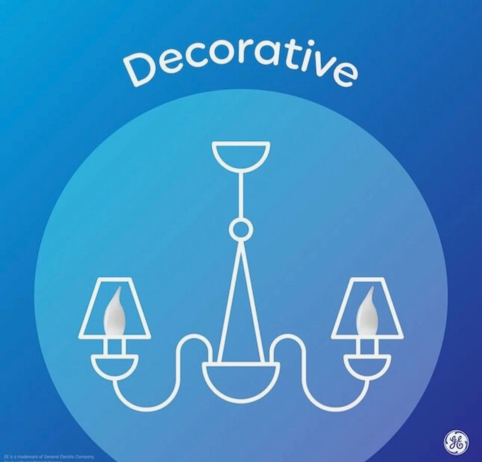 Ge Lighting 40w, 280 Lumen, Faceted Ceiling fan 4 bulbs of Candelabra base BC - Image 4 of 4