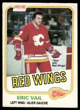 1981-82 O-Pee-Chee Vintage OPC Set Break Eric Vail Detroit Red Wings #38