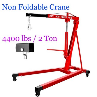 2 Ton Non Folding Engine Hoist Cherry Picker Shop Crane Hoist Lift 4400 Lb Load
