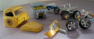 Model Truck and Car  Junkyard Lot  vintage Ford rat rod 1/25 used parts as shown