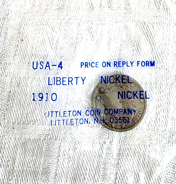 *GOOD* / 1910 Liberty "V" Nickel / SEALED for (at least) 30 Years / Littleton