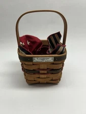 Vintage 1993 Longaberger Inaugural Basket Small Square Basket With Top Handle