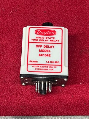 Time Delay Relay Dayton 6 X154E    1.8-180 SEC                 R-114