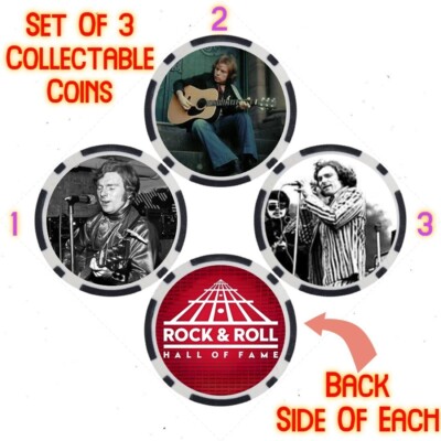 VAN MORRISON - ROCK & ROLL HALL OF FAME - COLLECTABLE COIN SET - SET OF 3