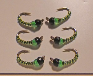 Black Tungsten Epoxy Zebra Midge #20-All Pearl-Fly Fishing Flies-Trout flies-Wet