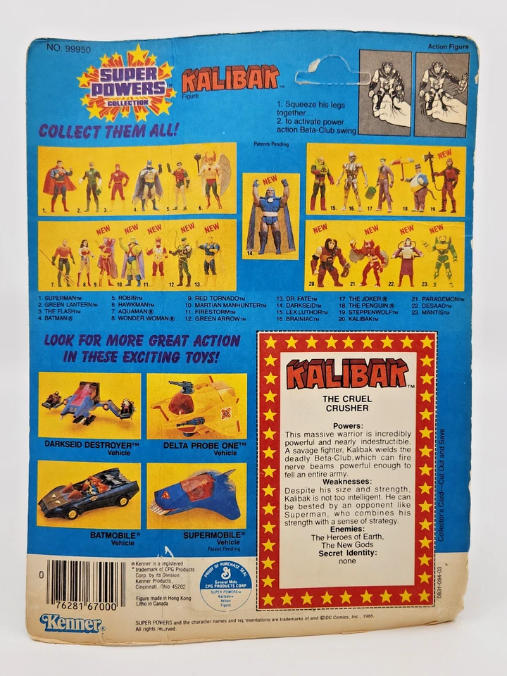 Kenner Super Powers Action Figure - Kalibak 23-Back - MOC MIP Unpunched - Image 2 of 4