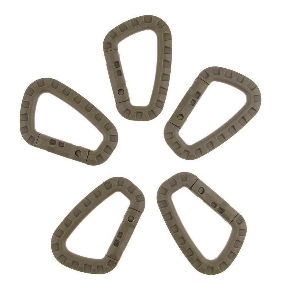 MARKENLOS 5Pcs Buckle Mountaineering Snap Karabiner Clip Kunststoff D Form Campinghaken