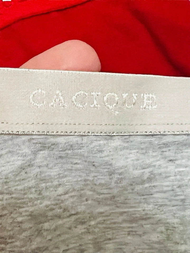 Cacique Mujer’s Bragas Talla 30 32 Rojo Gris Elástico Nuevo Sin Etiquetas Mezcla Algodón Elástico Foto 2 de 4