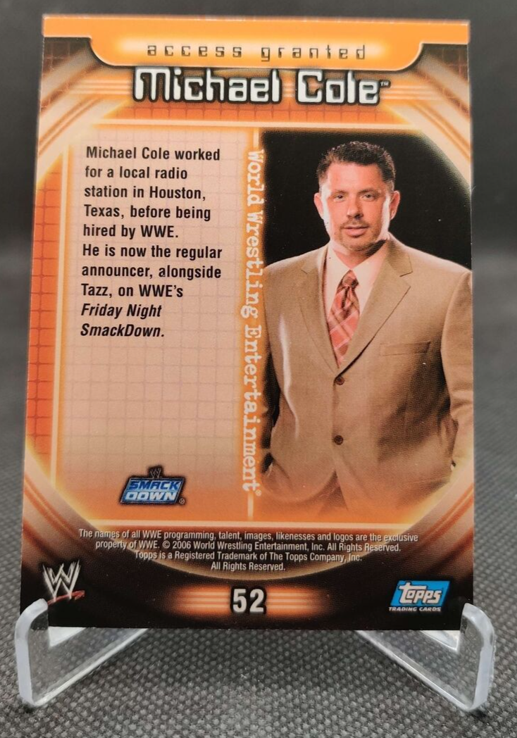 2006 Topps Restricted Access WWE #52 MICHAEL COLE Wrestling card