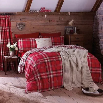 Set piumone Catherine Lansfield Kelso rosso King SS10 16