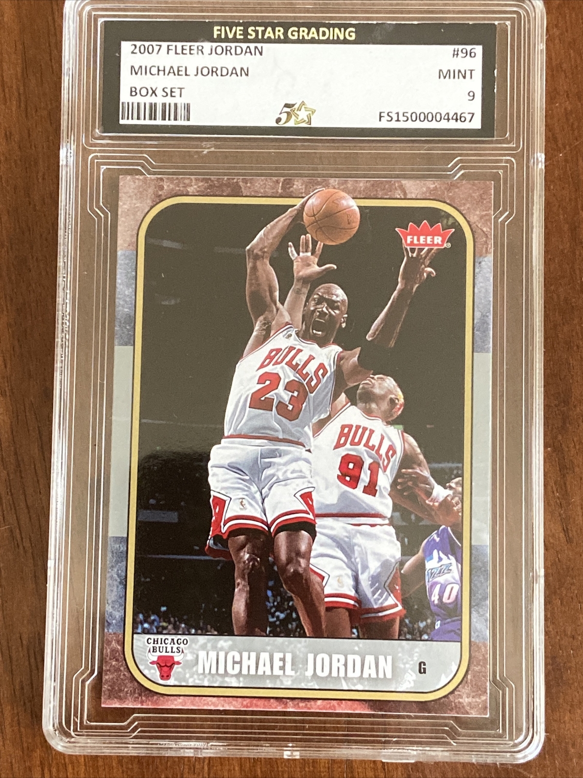 2007 Fleer Michael Jordan box set card 96 5 Star Grading Co. Graded 9.