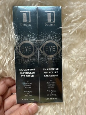 (2 PACK) Dongyu Eye Serum 5% Roller 360* Roller for Dark Circles , 0.5 oz.