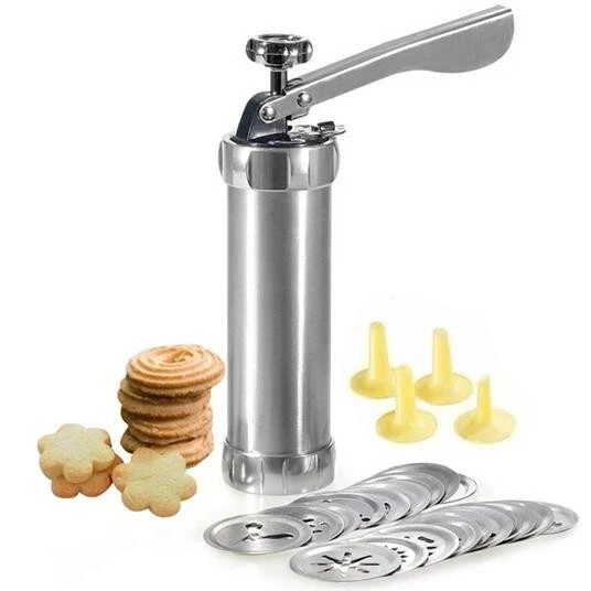 SIRINGA FORMA BISCOTTI PISTOLA SPARA BISCOTTI 4 BECCUCCI 20 TRAFILE IN ACCIAIO