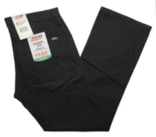 Genuine Dickies #11366 NEW Men Black Regular Fit Straight Leg Flex Dungaree Jean