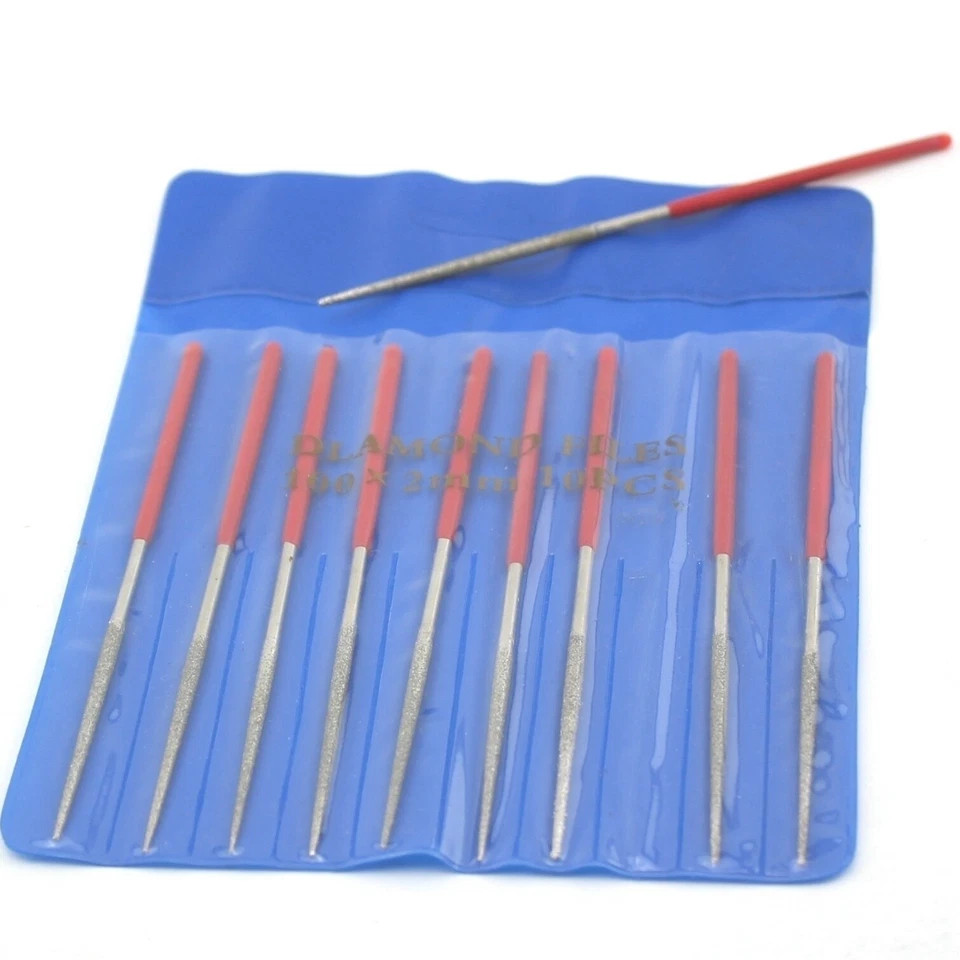 10Pcs 4" inch 100 MM x2 MM ROUND Diamond Coated Needle Saw Files Filing Cutting - Image 2 of 4