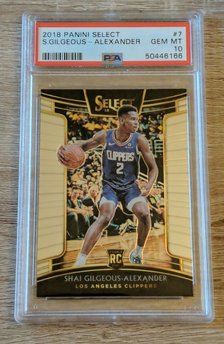 2018 PANINI SELECT #7 SHAI GILGEOUS-ALEXANDER RC ROOKIE PSA 10