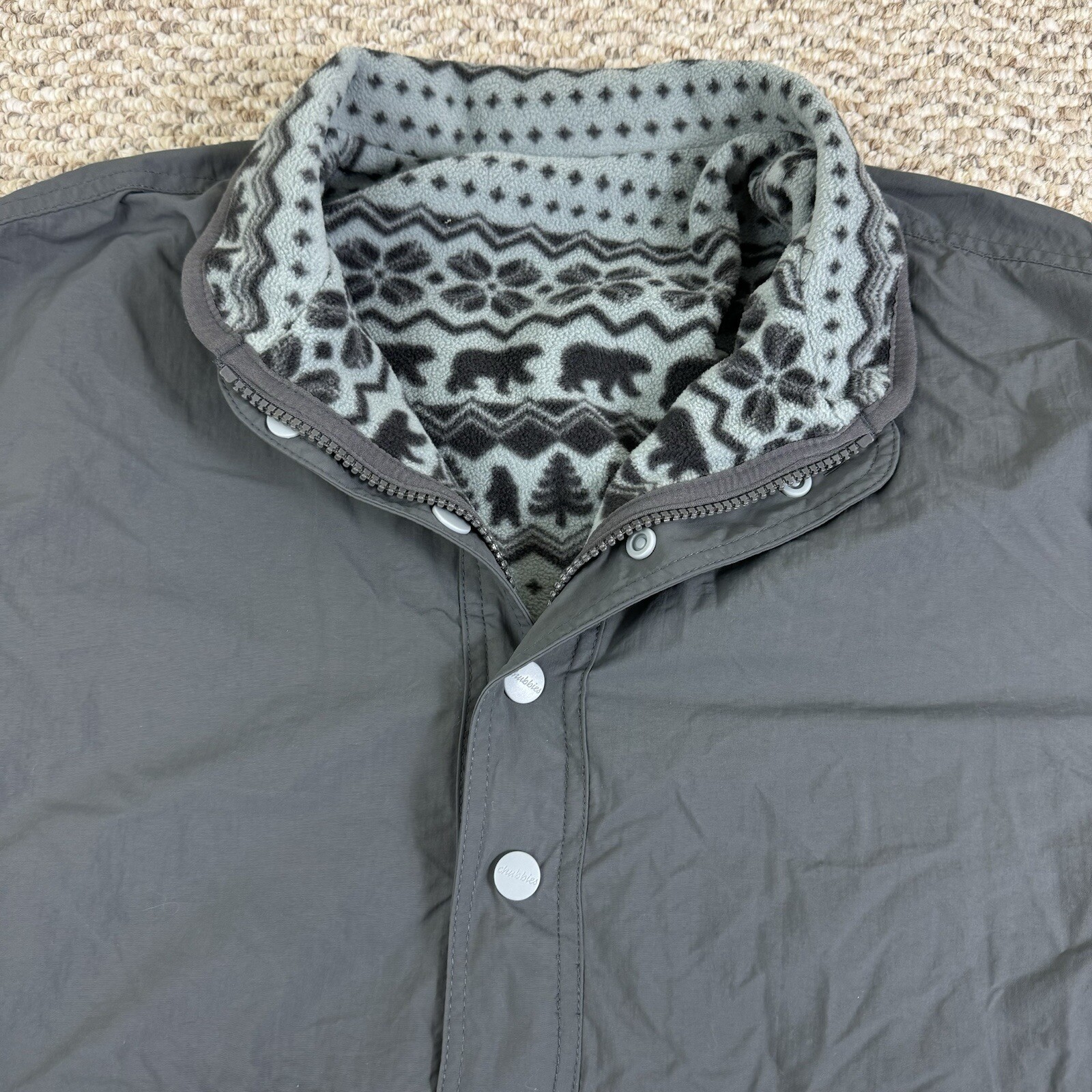 Chubbies Reversible Pullover Mens Small Gray The … - image 2