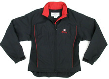 Womens Dryjoys by Footjoy Golf Jacket Belmont Country Club Black Red SMALL MINT!