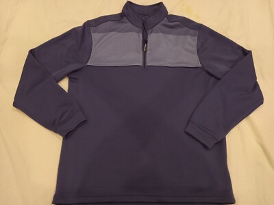BOLLE Men s Size Medium Blue 1/4 Zip Long Sleeve Pullover     E