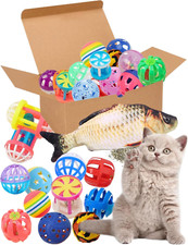 14 Pieces Cat Toys Variety Pack - Fun, Interactive Set Includes Organic Catnip f