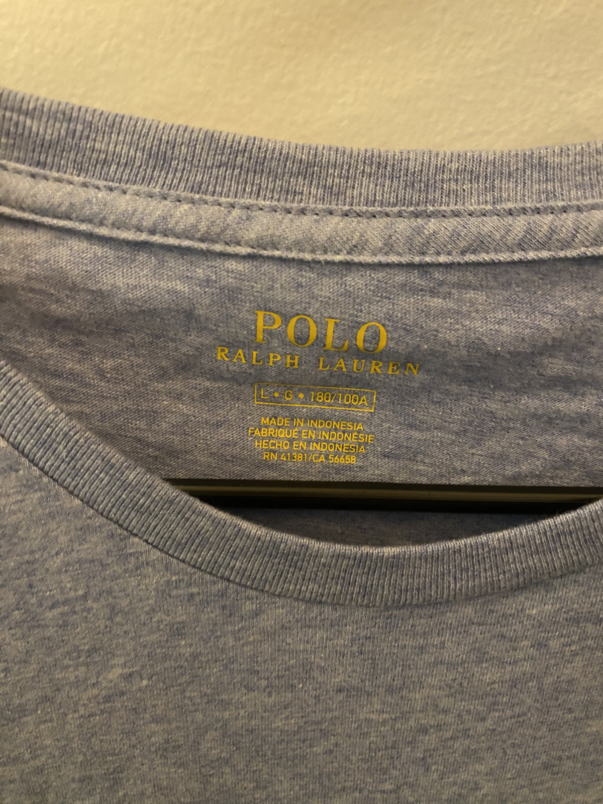 Polo Ralph Lauren t shirt uomo grande manica corta grigio erica 100% cotone pony
