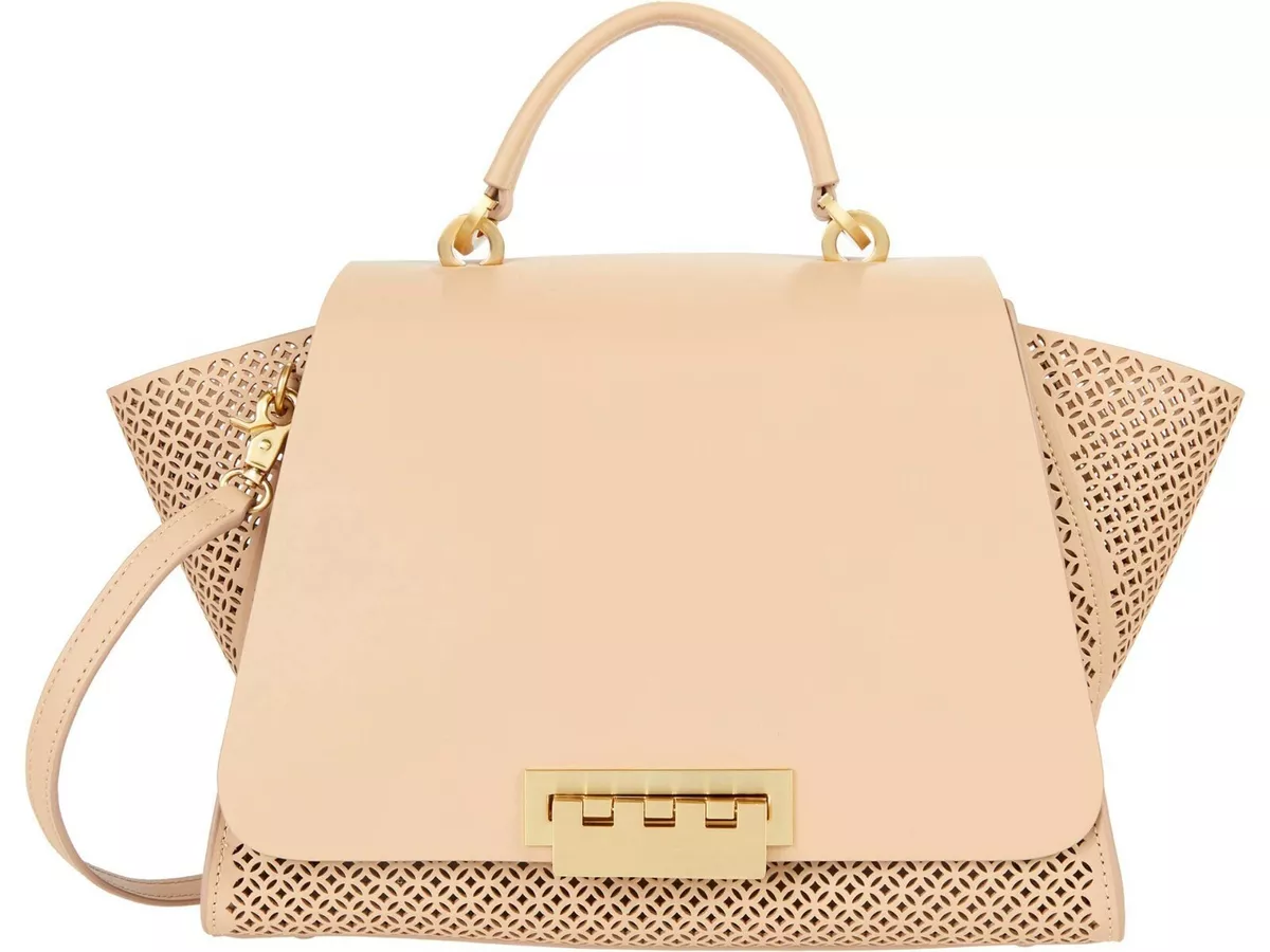 495 NWT ZAC POSEN EARTHA SOFT TOP HANDLE LEATHER SATCHEL LASSER
