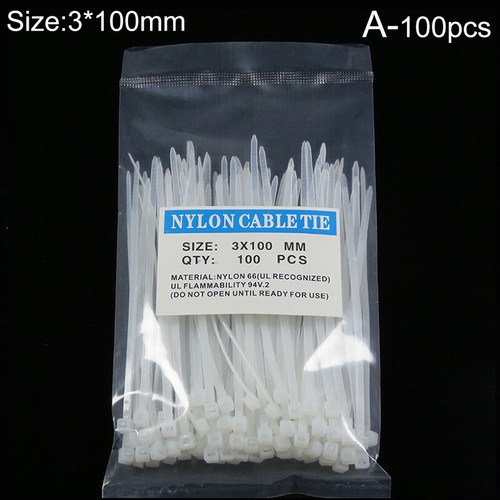 100Pcs Coloured Cable Ties Nylon Zip Tie Wraps Strong Long Wide Tie Straps 29AU - Picture 7 of 20
