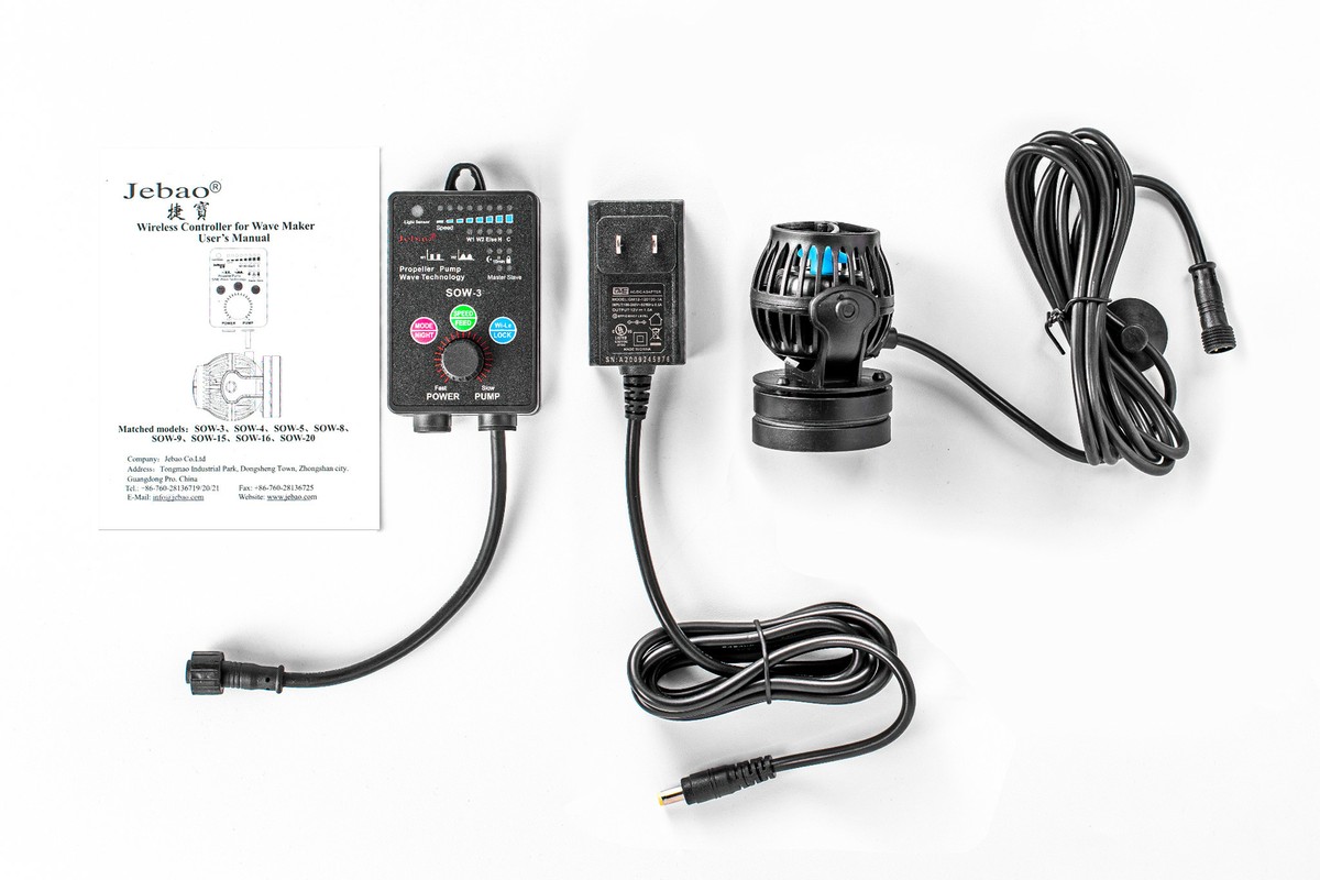 jebao海水水流ポンプSOW-3 Jebao SOW-3 Wave Maker Flow Pump with Controller for Marine Reef