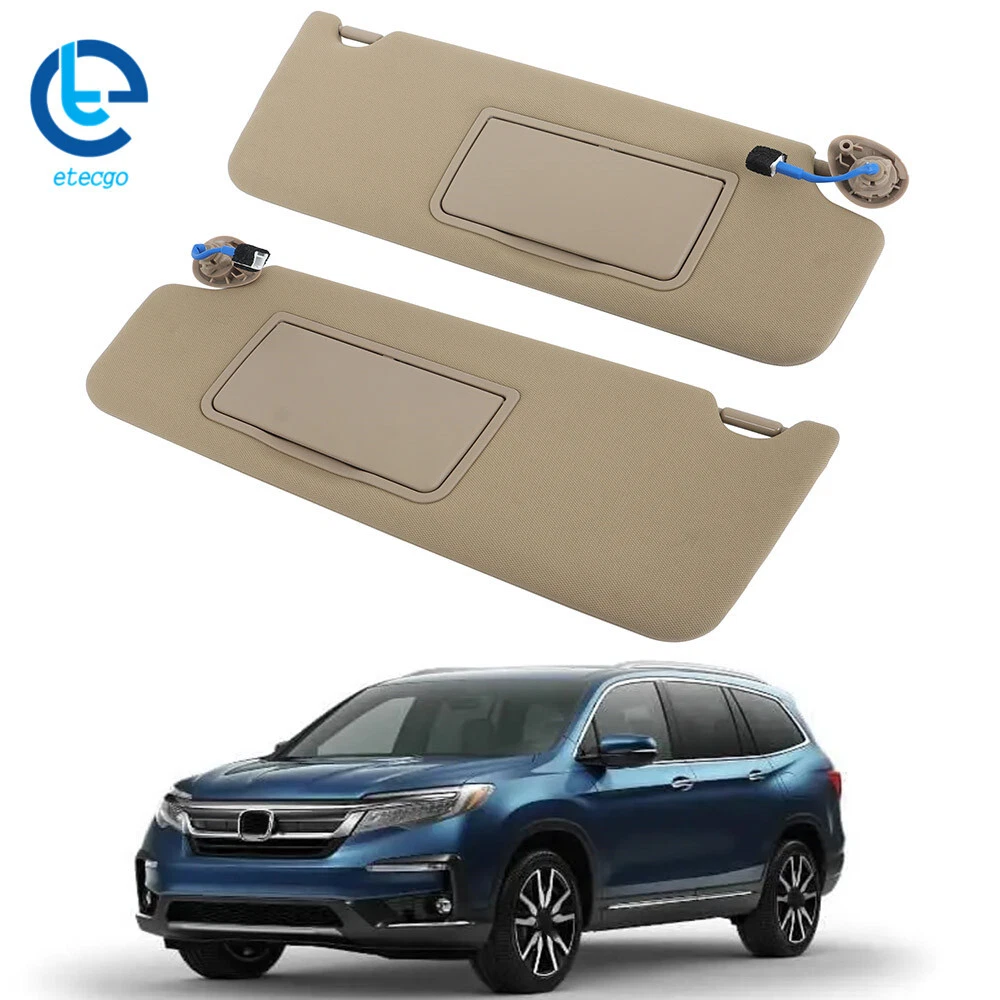 For 17-21 Honda Pilot 18-20 Honda Ridgeline Sun Visor Plastic Beige Driver Side