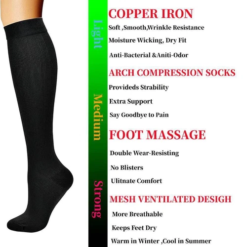 10-15 mmHg Compression Stockings Men Women Relief Varicose Veins Support Hose - Picture 9 of 26