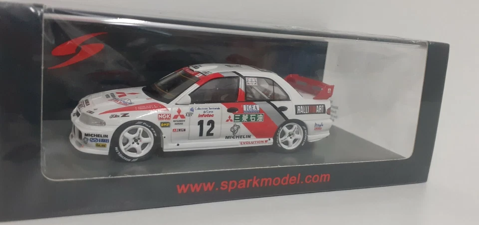 DIECAST 1:43 MODELLINO AUTO SPARK MITSUBISHI LANCER AGHINI RALLY 1995 MODELLISMO - Immagine 3 di 4