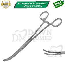 Fishing Hemostat forceps 9" Curved Pean Forceps Locking Clamps Stainless