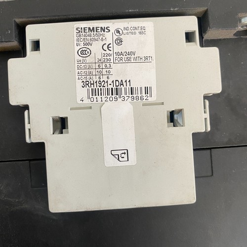 Siemens 3RT1065-6LA06 Sirius Power Contactor 3RH1921-1DA11 33A 132kW @400V - Picture 3 of 6